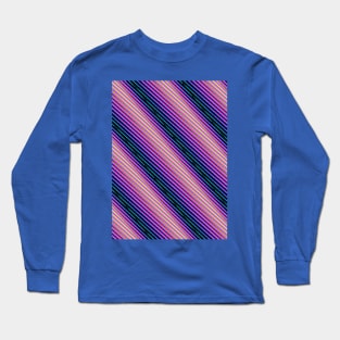 Geometric Futures #10 - Pattern Modular Synth Glitch Artwork Long Sleeve T-Shirt